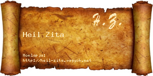 Heil Zita névjegykártya