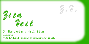 zita heil business card